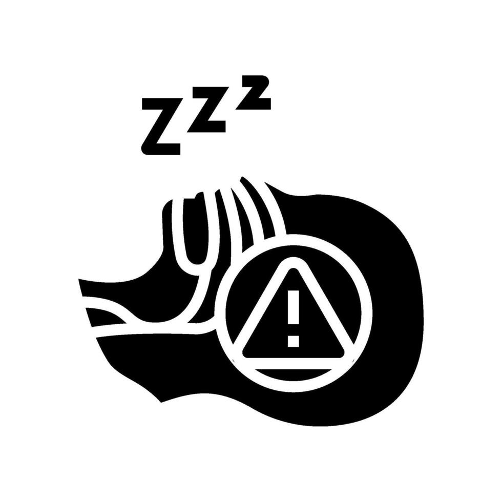 obstructive sleep apnea obesity overweight glyph icon illustration vector