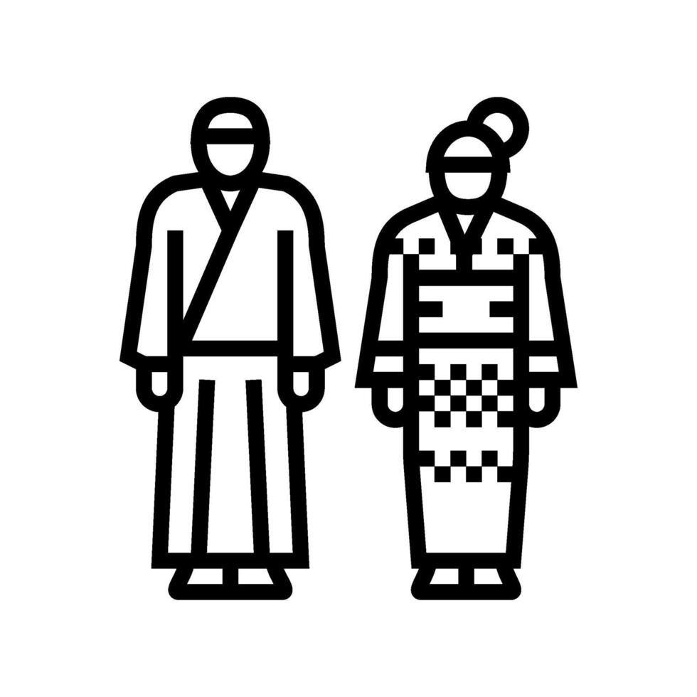 coming of age day japanese holiday line icon illustration vector