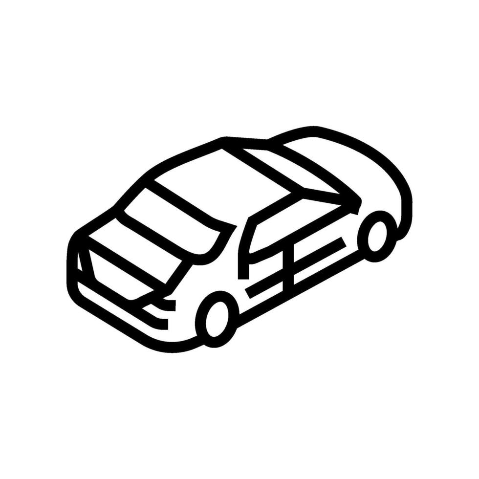 car drive urban line icon illustration vector