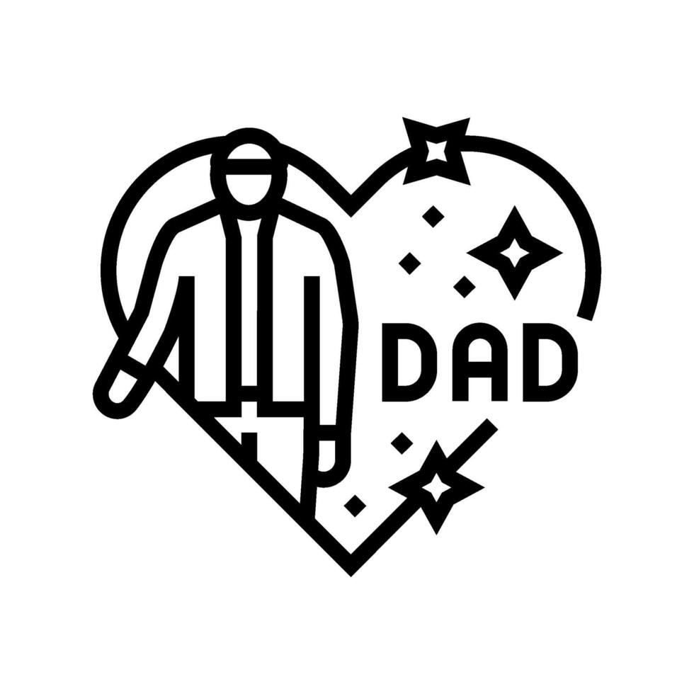 fathers day usa holiday line icon illustration vector