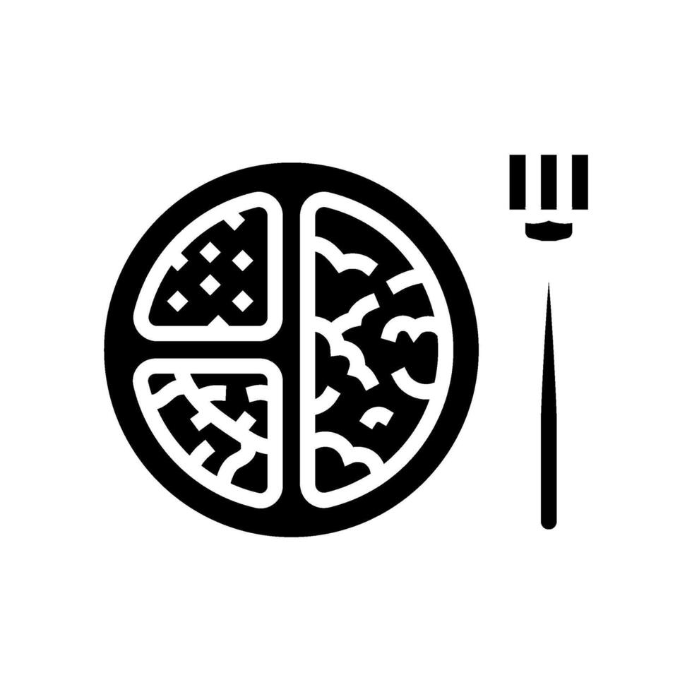 portion control obesity overweight glyph icon illustration vector