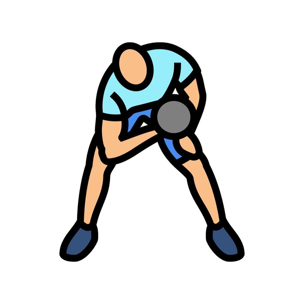 concentration curls arm fitness exercise color icon illustration vector