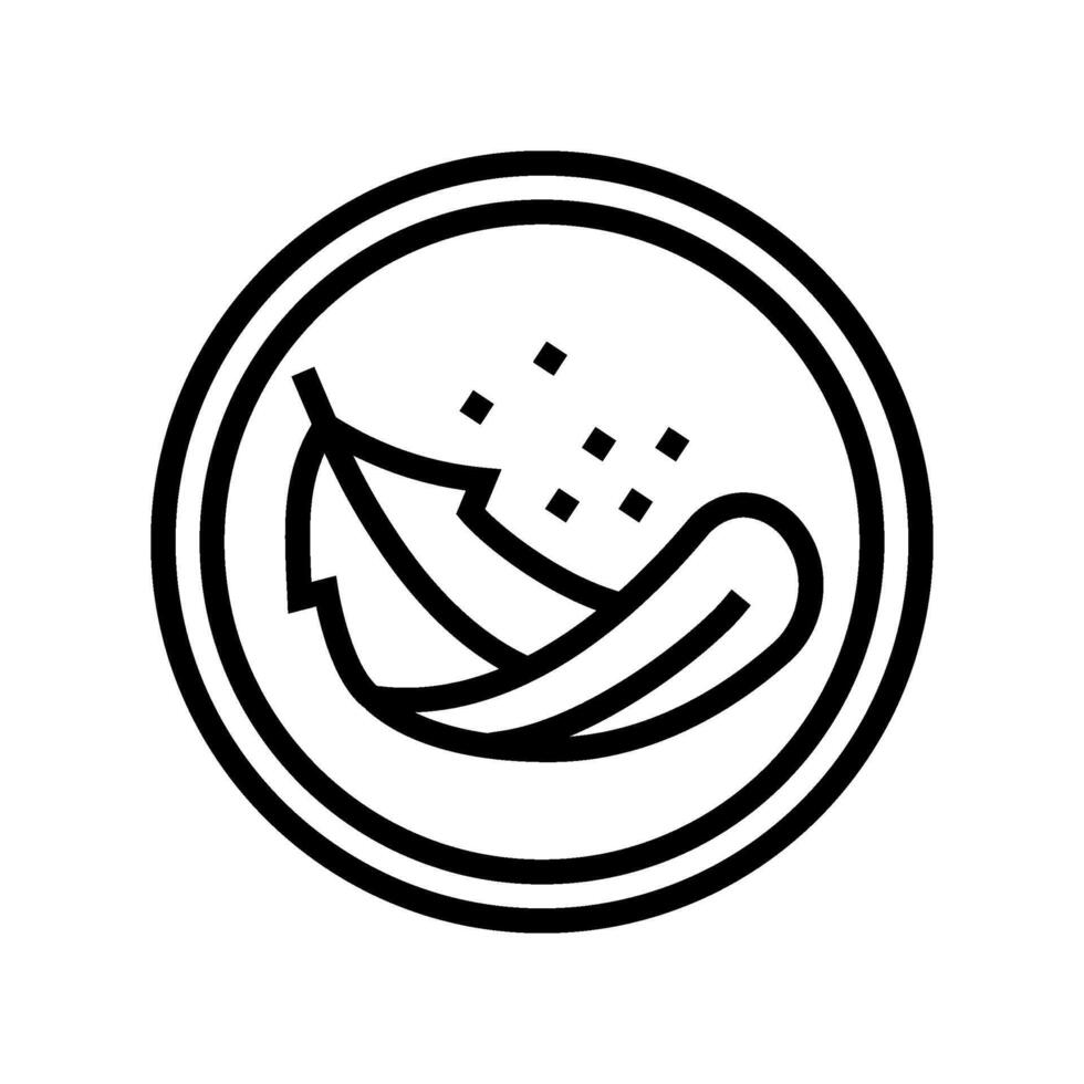 lightweight product label caution line icon illustration vector