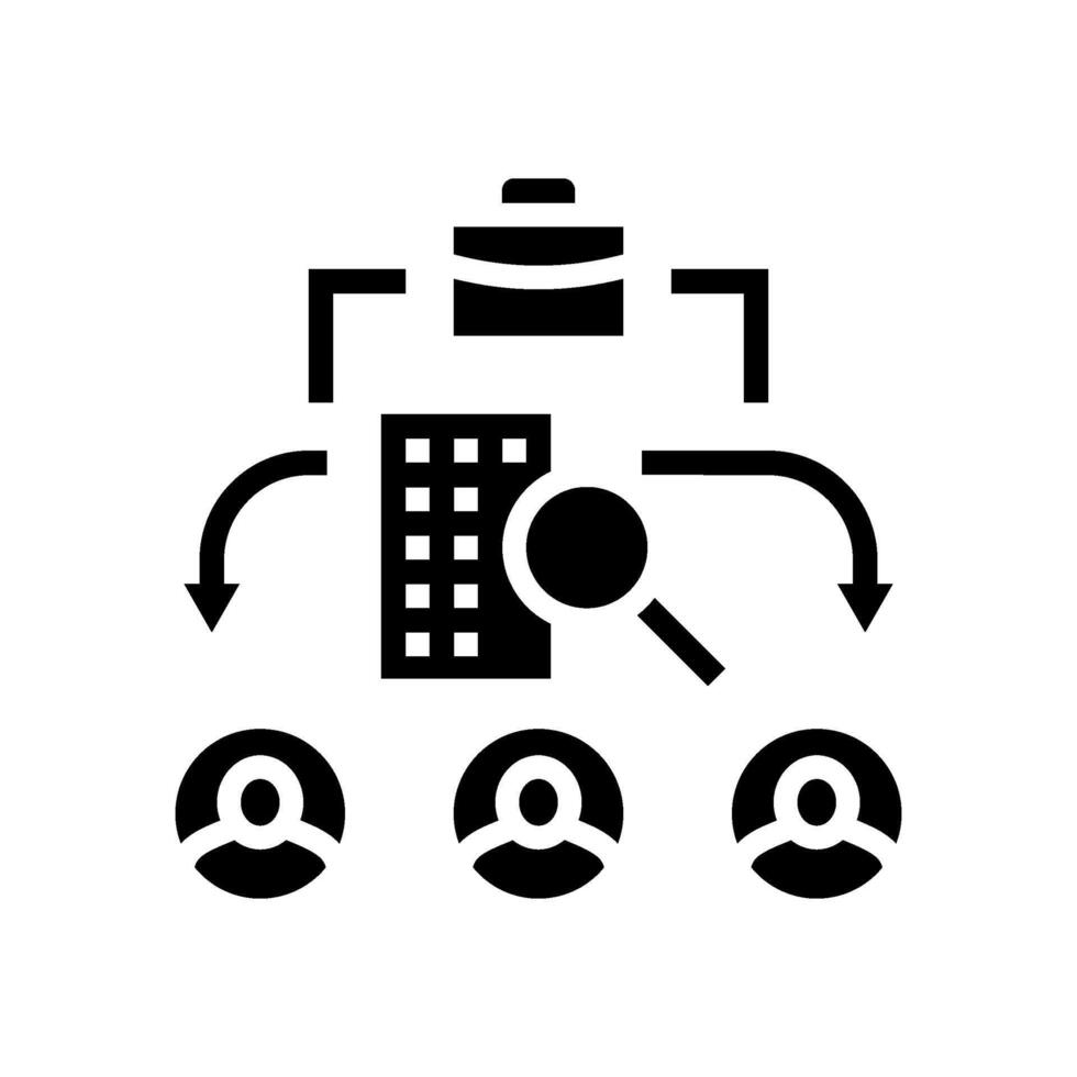 recruitment process outsourcing rpo glyph icon illustration 