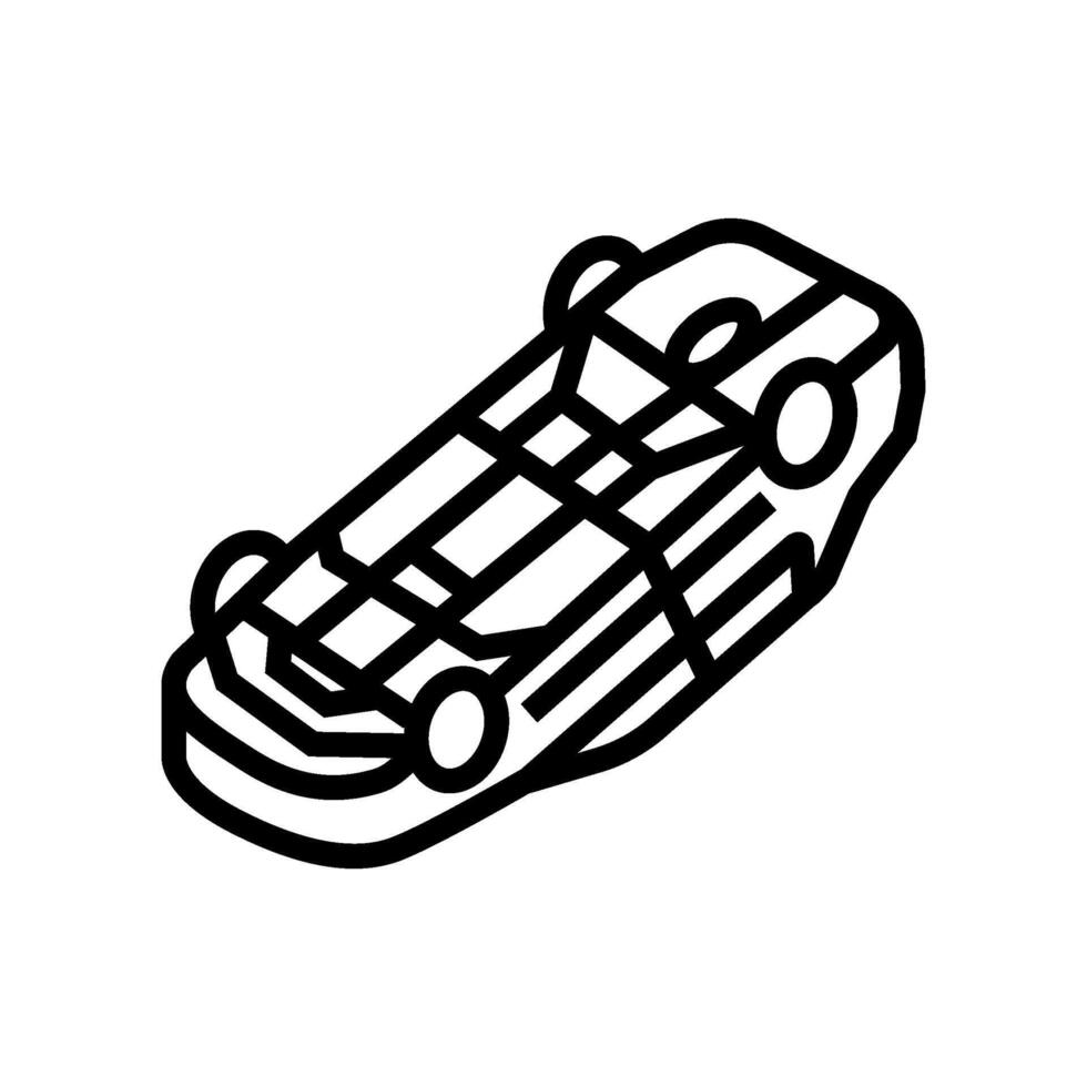 upside down car modern line icon illustration vector