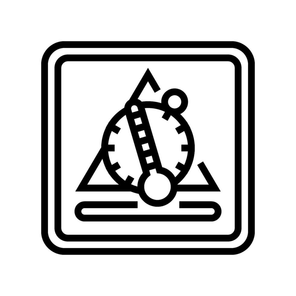 temperature sensitive product label warning line icon illustration vector