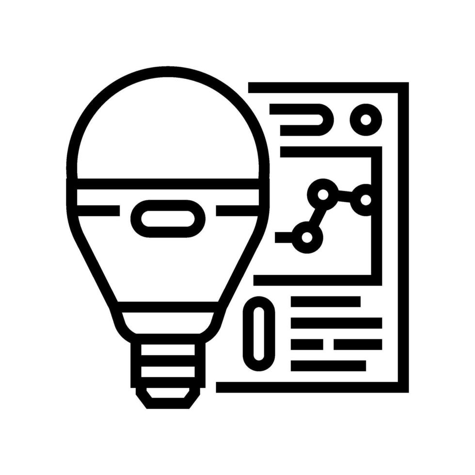 lighting audit energy line icon illustration vector
