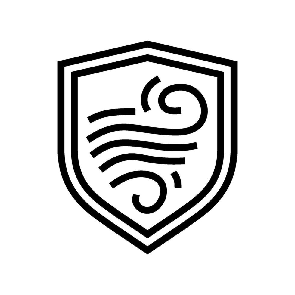 storm resistant label product caution line icon illustration vector