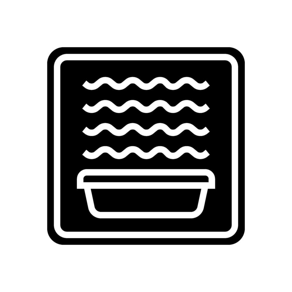microwave safe label product caution glyph icon illustration vector