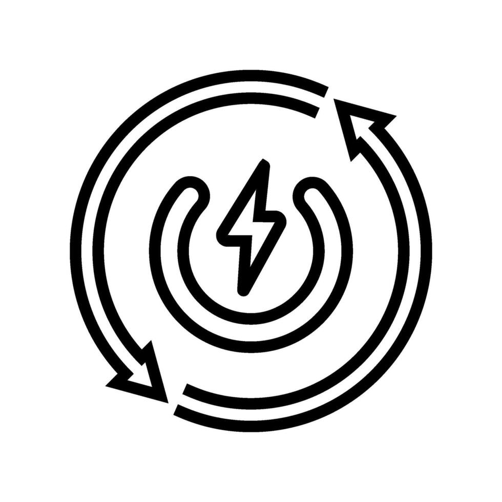 auto reset product label caution line icon illustration vector