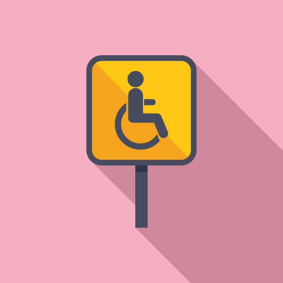 Parking sign indicating reserved space for disabled people vector