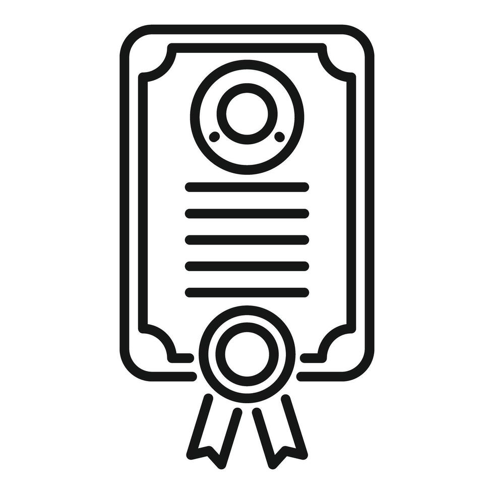 Official document showing proof of completion vector