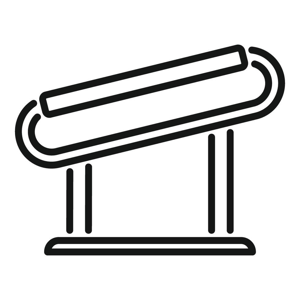 Empty production line conveyor belt icon showing manufacturing process vector
