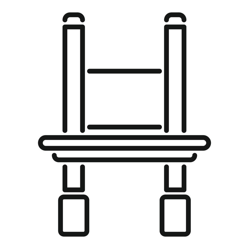 Stepladder standing on a white background icon illustration vector