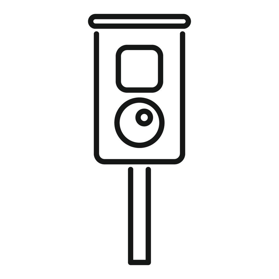 Parking sensor showing free parking space icon vector