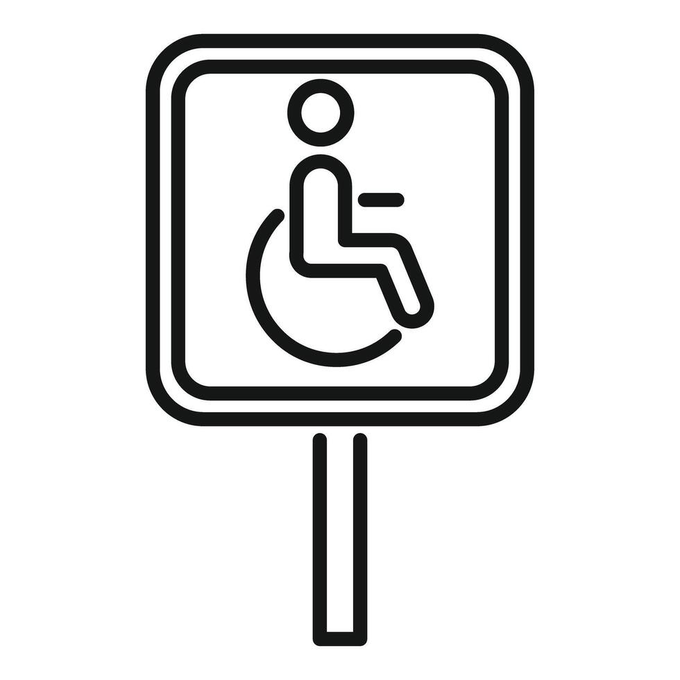 Parking sign indicating parking for disabled people vector