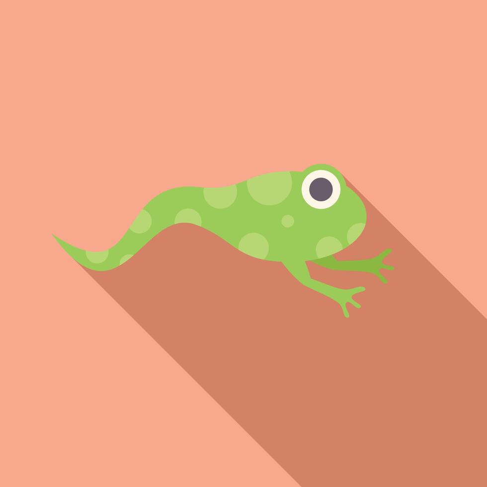 Tadpole is swimming and turning into a frog icon vector