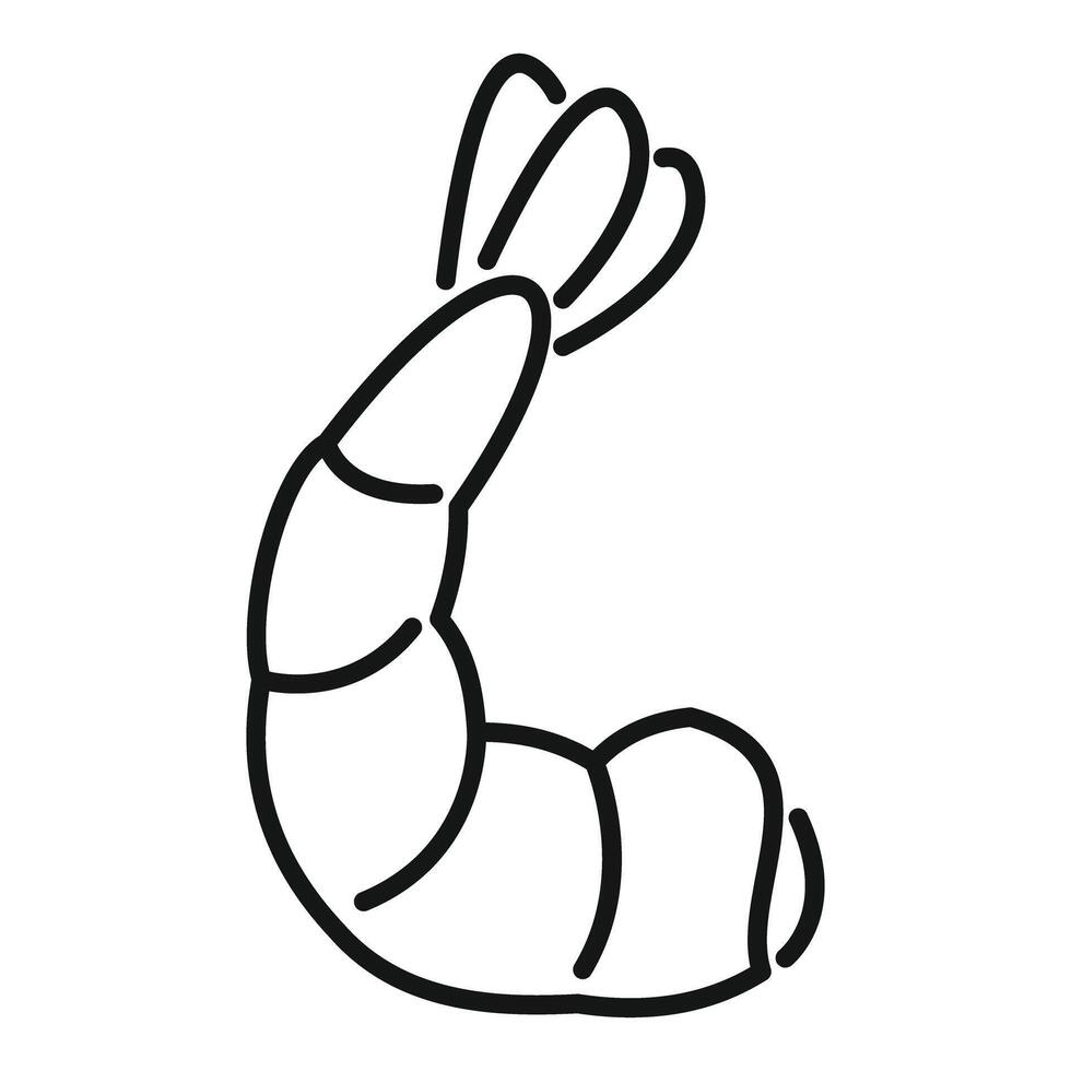 Big prawn icon showing seafood and crustacean vector