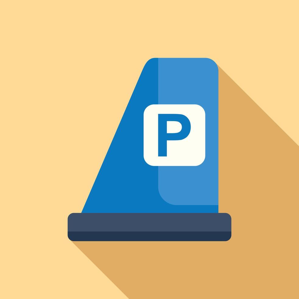 Blue parking sign indicating parking space available vector