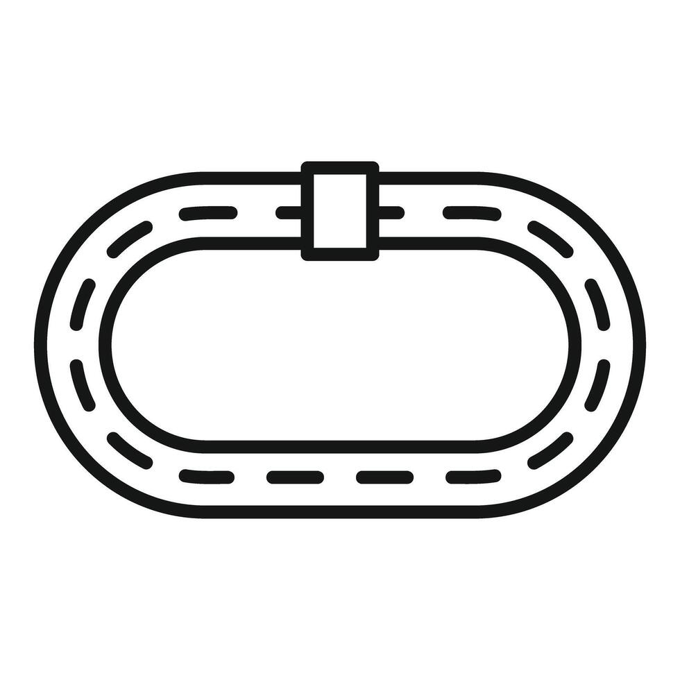 Top view of running track with finish line for athletics championship vector