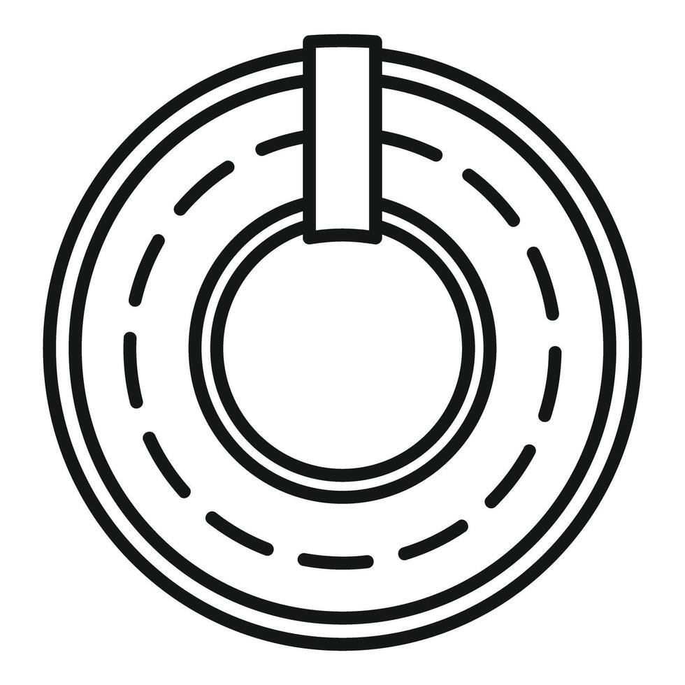 Bearing icon showing mechanical part for rotation vector