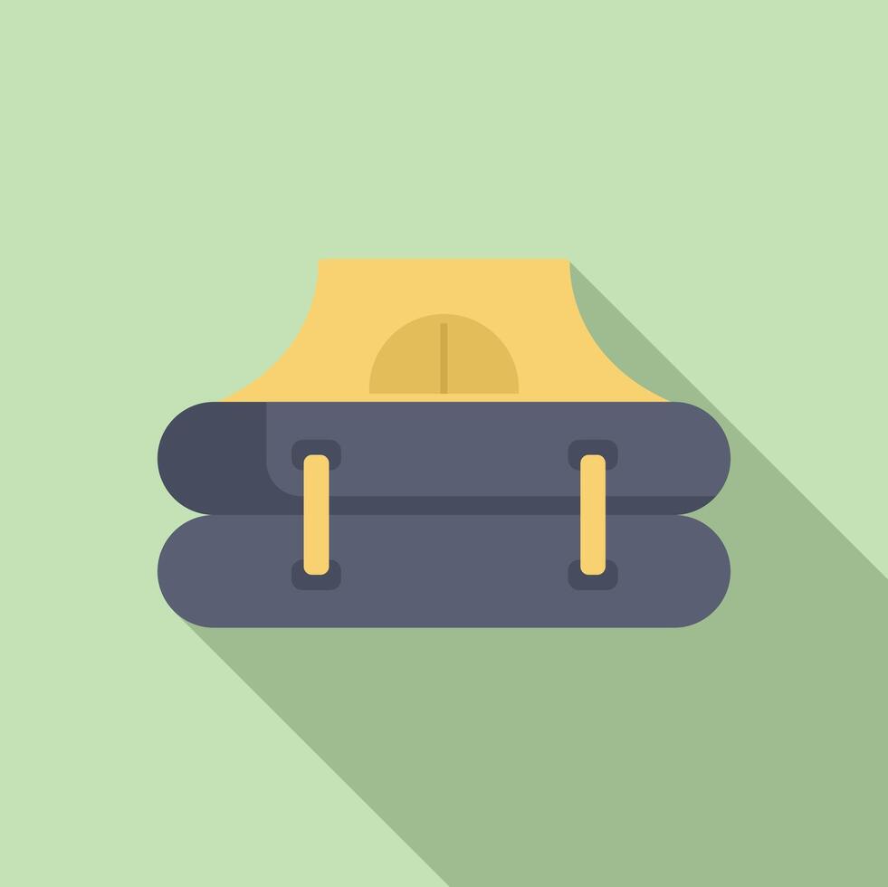 Inflatable tent floating on water for camping vector