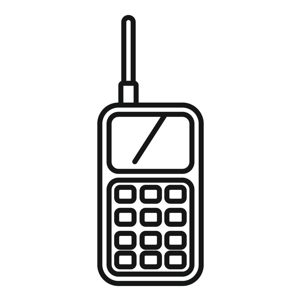 Walkie talkie icon showing portable radio communication vector