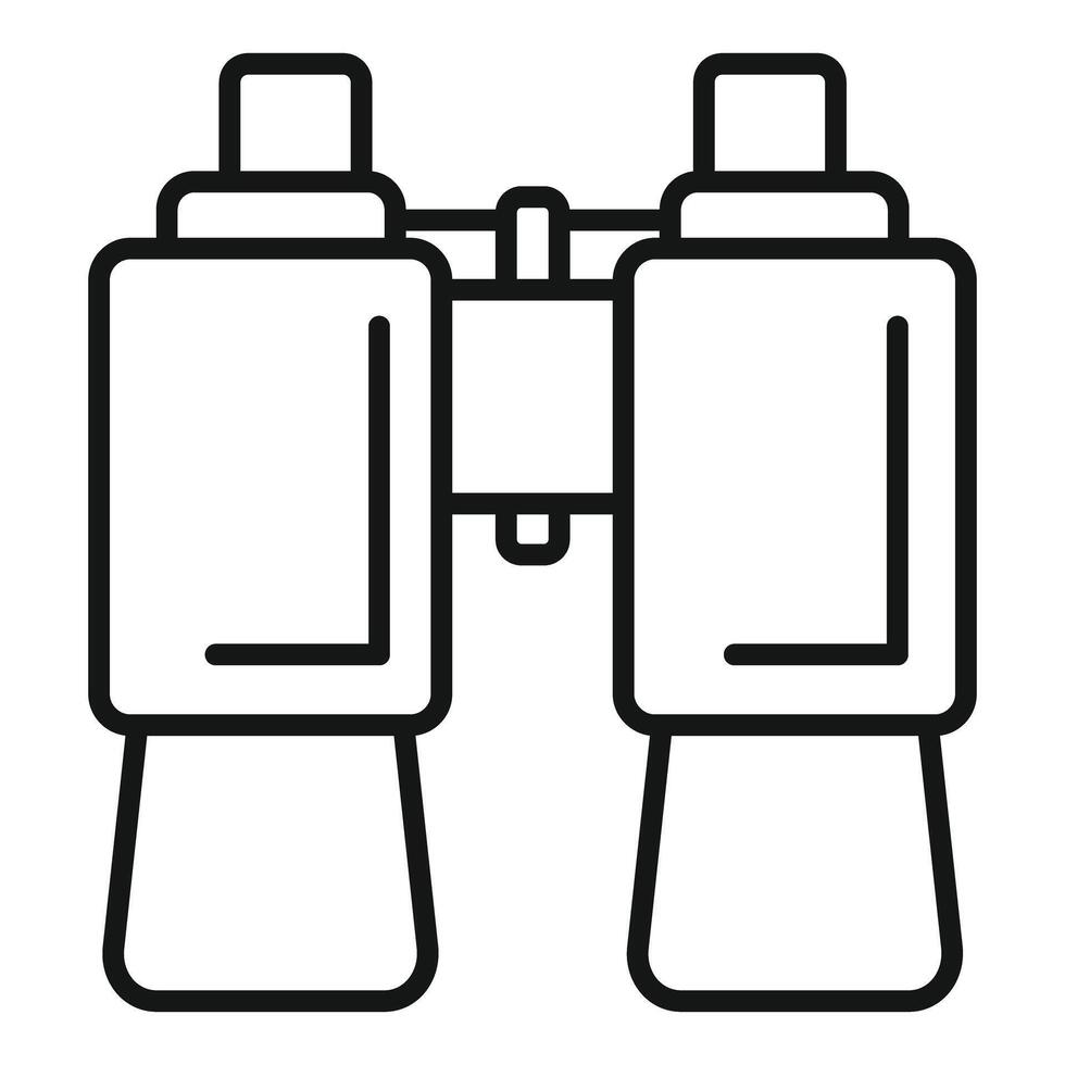 Binoculars icon showing observing and watching vector