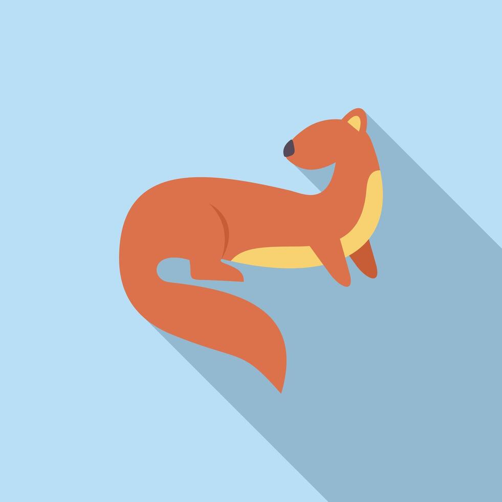 Cute red ferret lying down enjoying peaceful moment vector