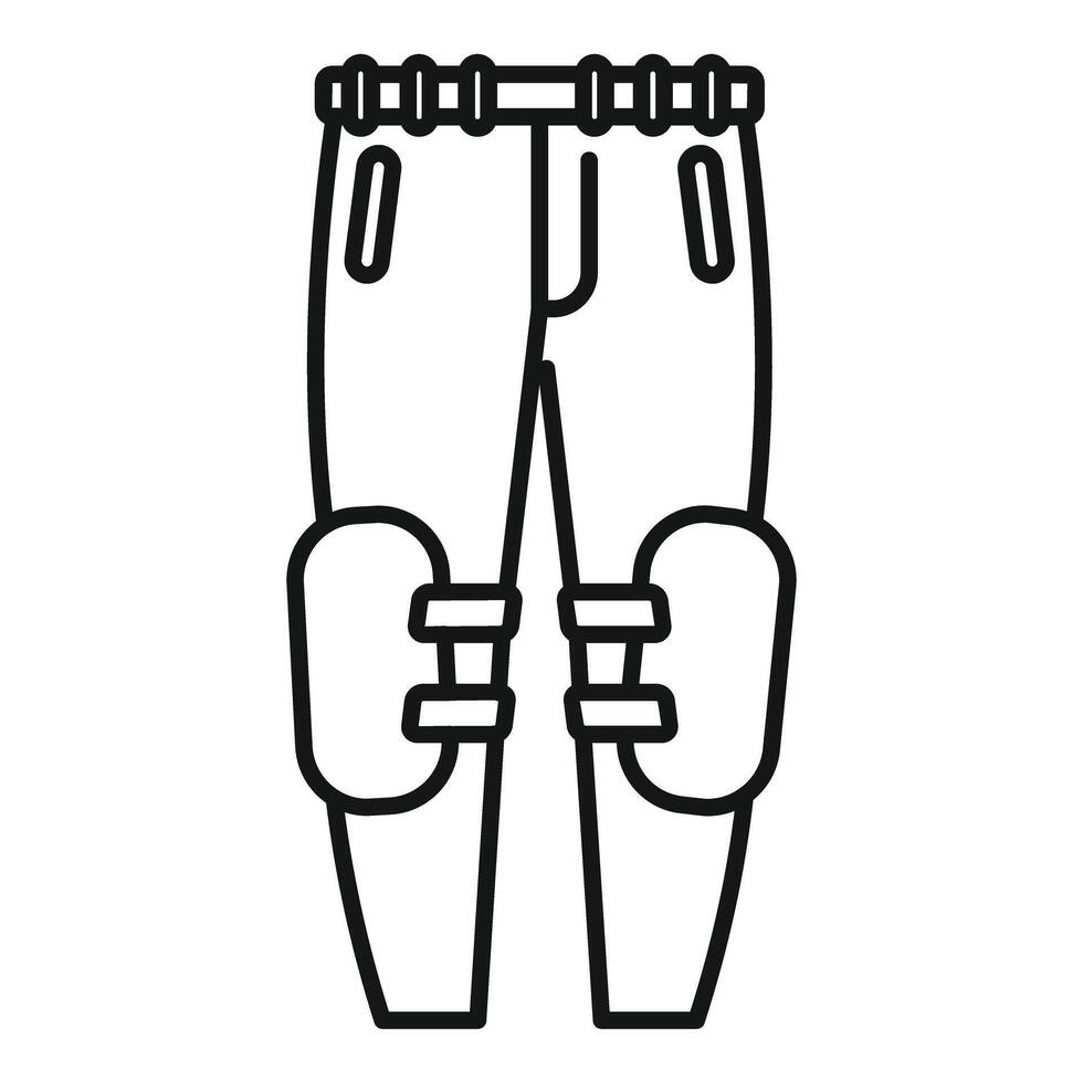 American football player protective pants icon showing uniform for gridiron safety vector