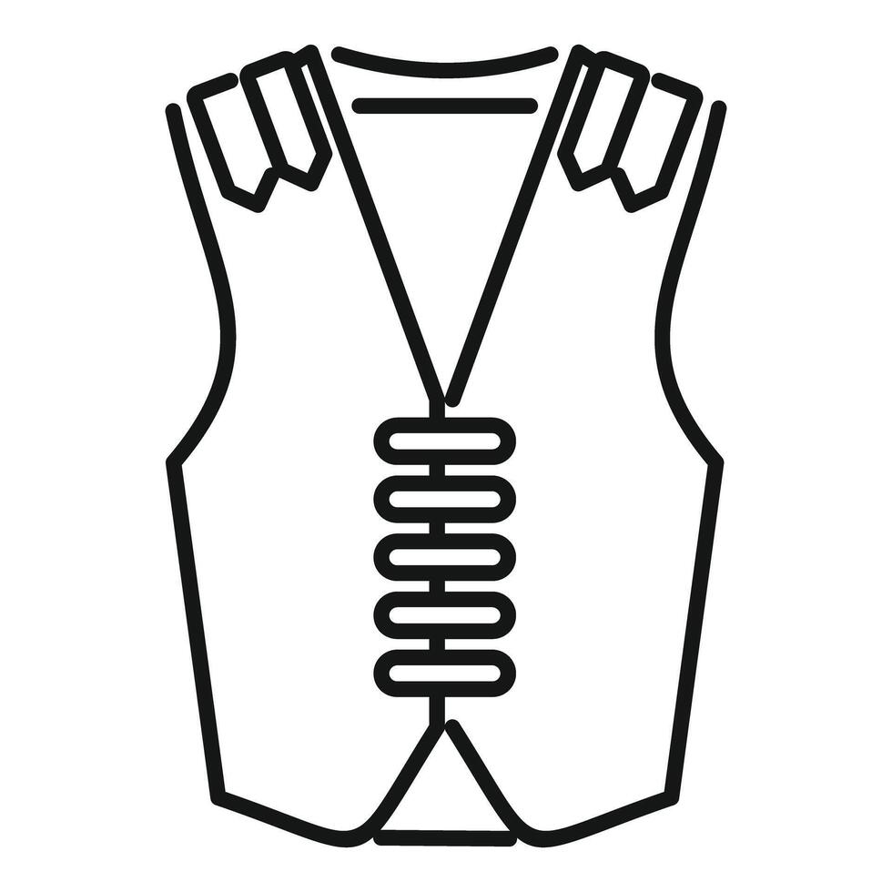 Classic elegant suit vest with buttons for waiter or bartender vector