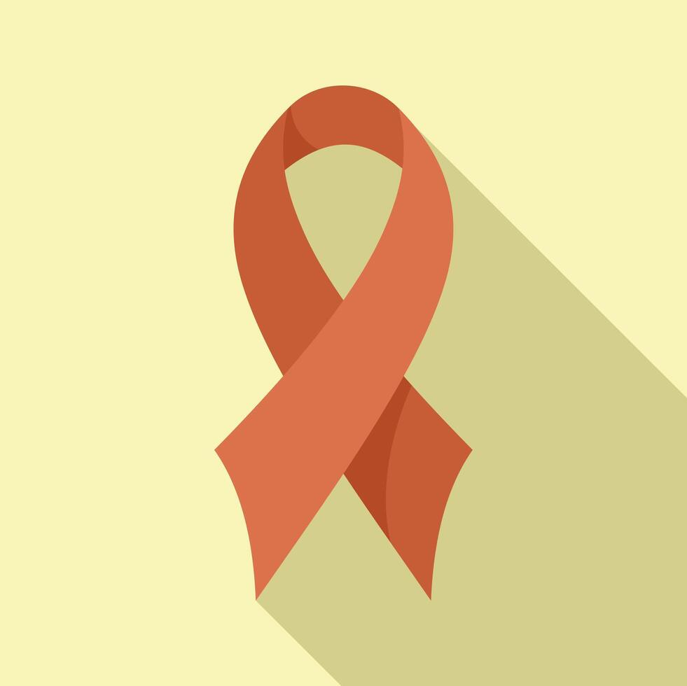 Orange ribbon is symbolizing multiple sclerosis and leukemia awareness vector