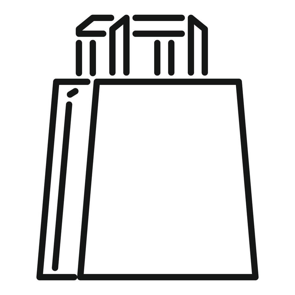 Shopping bag icon representing retail therapy and consumerism vector