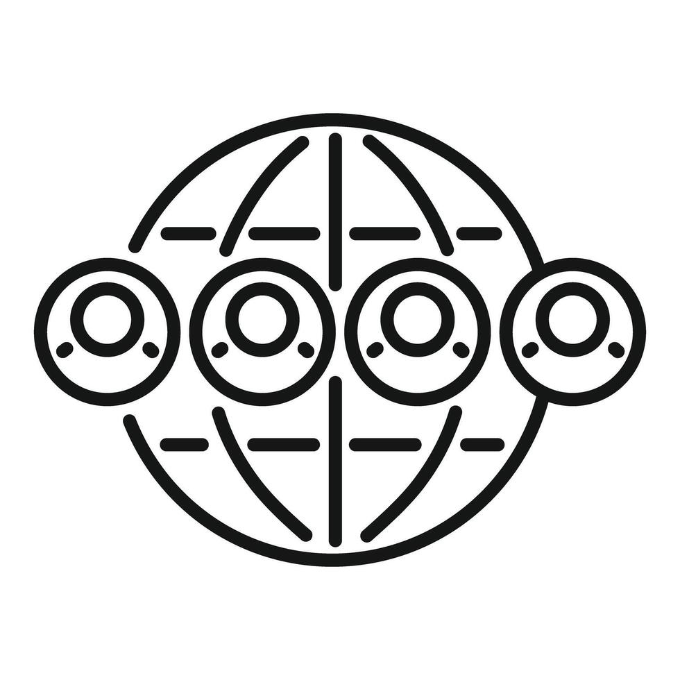 Global communication network connecting people around the world vector