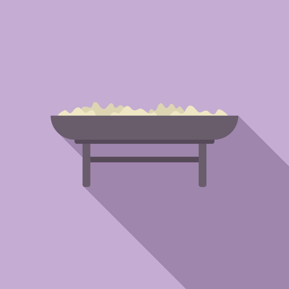 Gold mining washing table separating gold from dirt vector