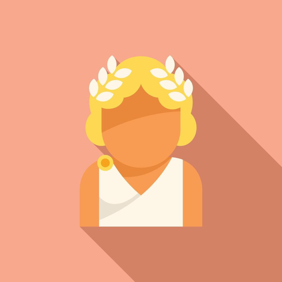 Blond man wearing a laurel wreath as a symbol of victory vector