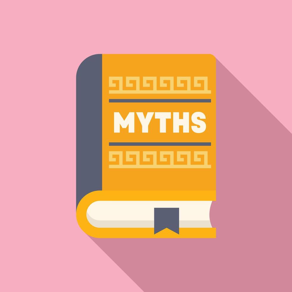 Myth book cover featuring greek ornament illustrating mythology vector
