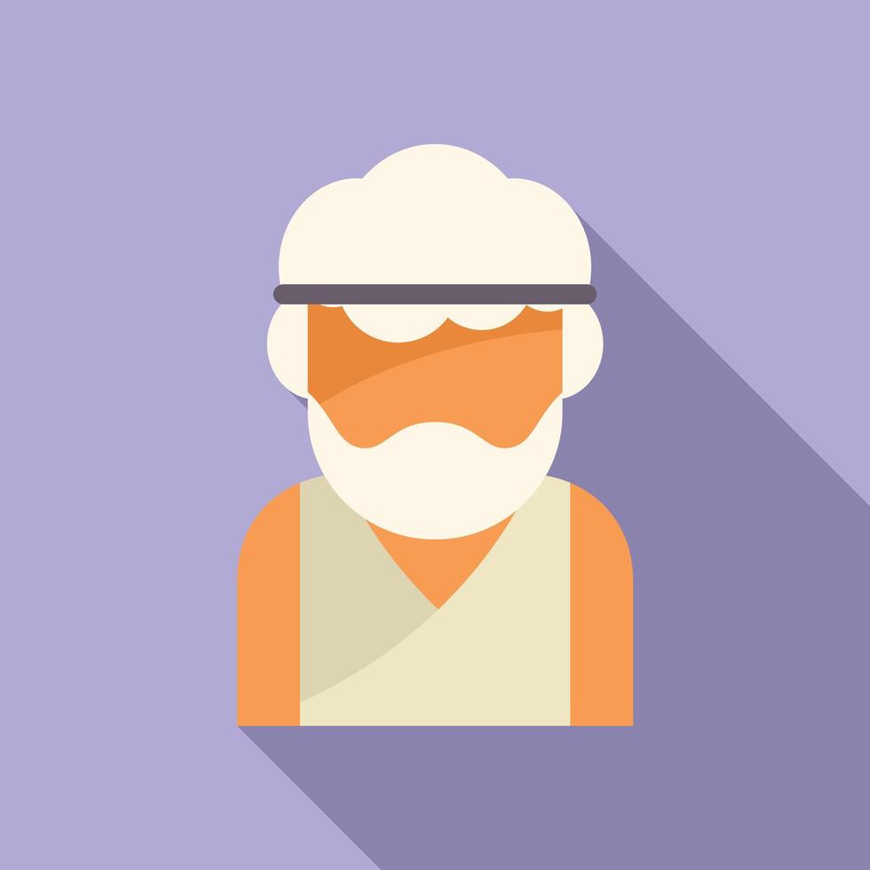 Greek philosopher wearing headband and tunic illustration vector