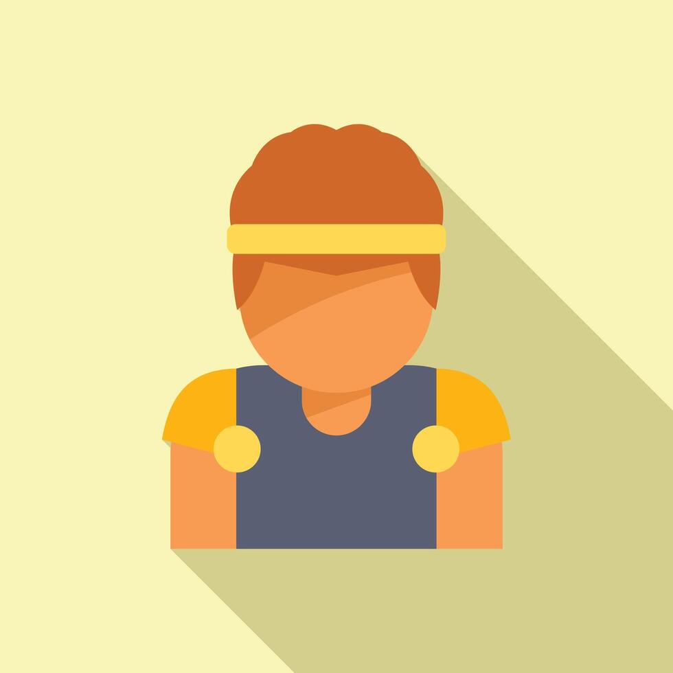 Roman gladiator wearing helmet and armor preparing for battle vector