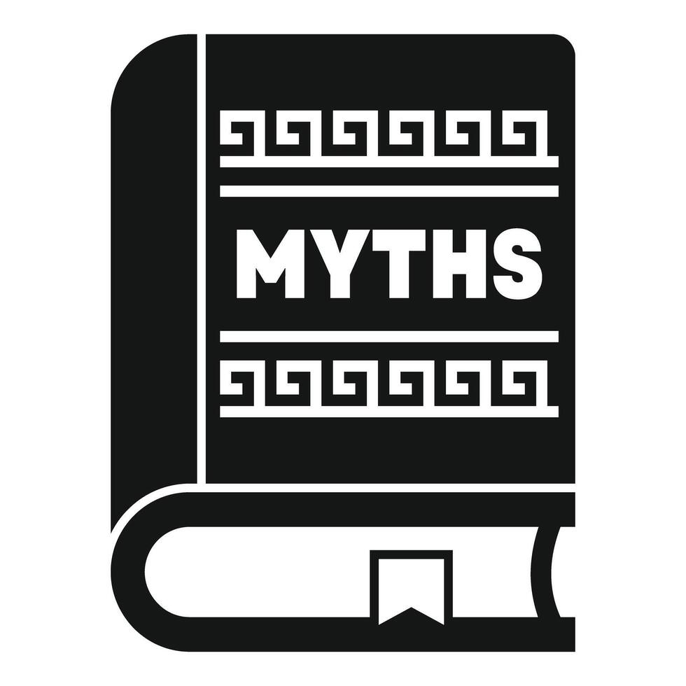 Book about greek myths with meander ornament vector