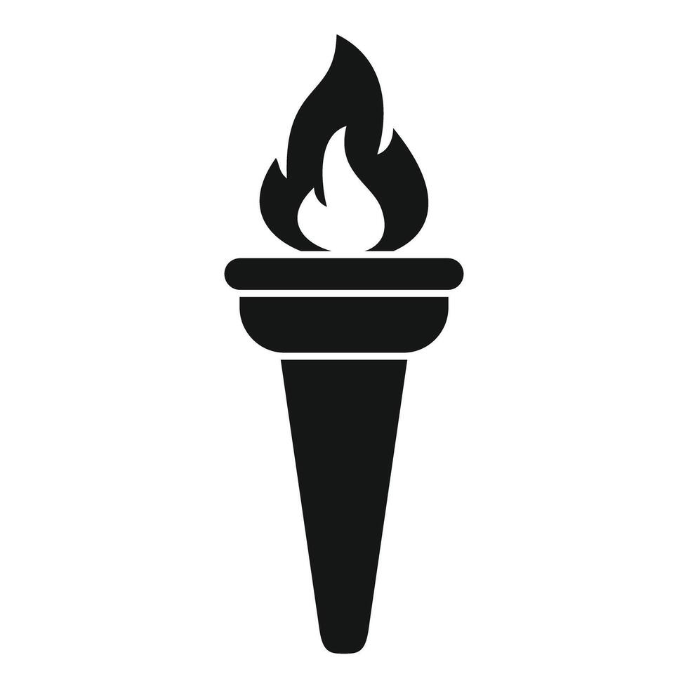 Burning torch symbolising freedom and celebration vector