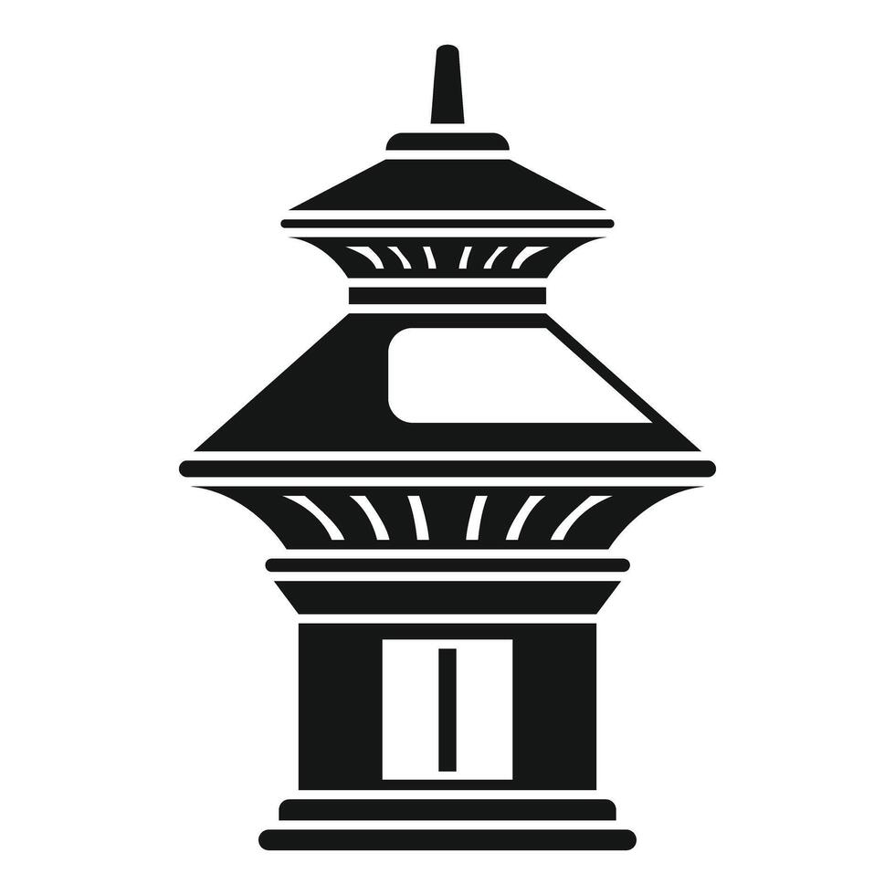 Traditional nepalese pagoda style building representing buddhist culture and architecture vector