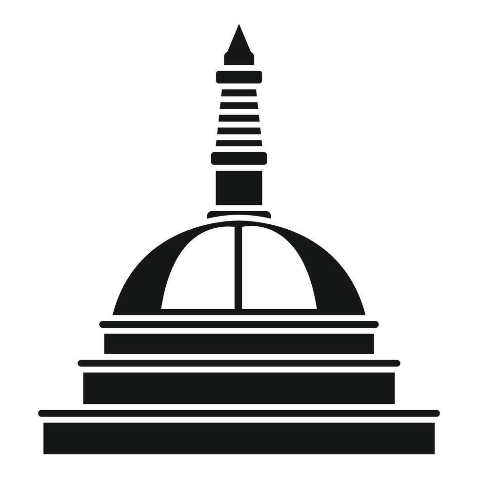 Ancient buddhist stupa standing tall in simple elegance vector