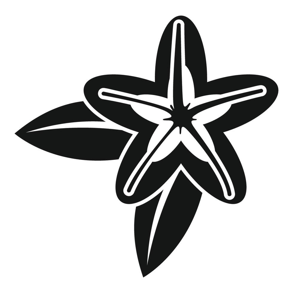 Exotic star shaped flower blooming in black and white vector