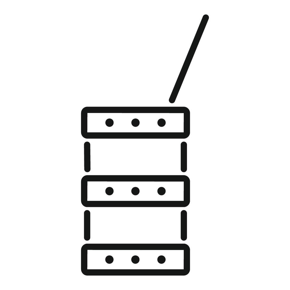 Network server icon showing data storage vector