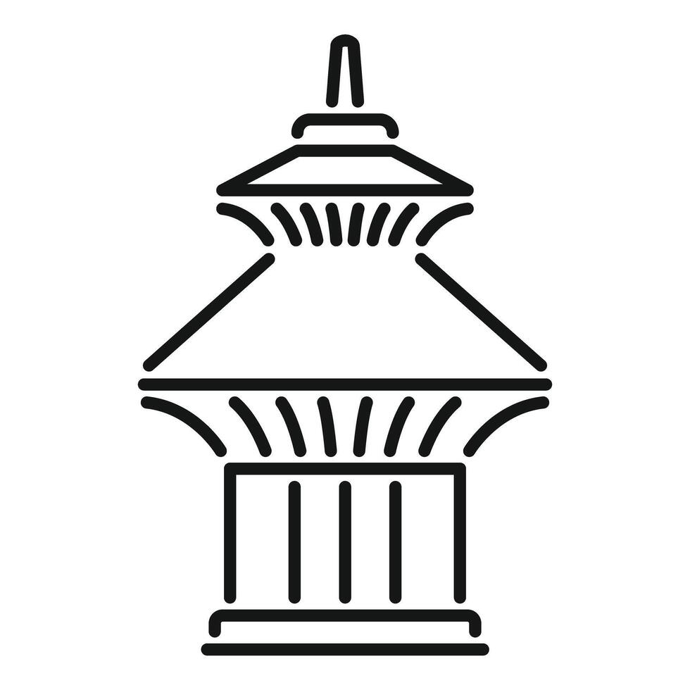 Line art drawing illustration of the space needle in seattle, washington vector