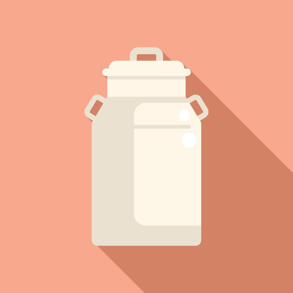 Milk canister delivering fresh milk from the farm vector