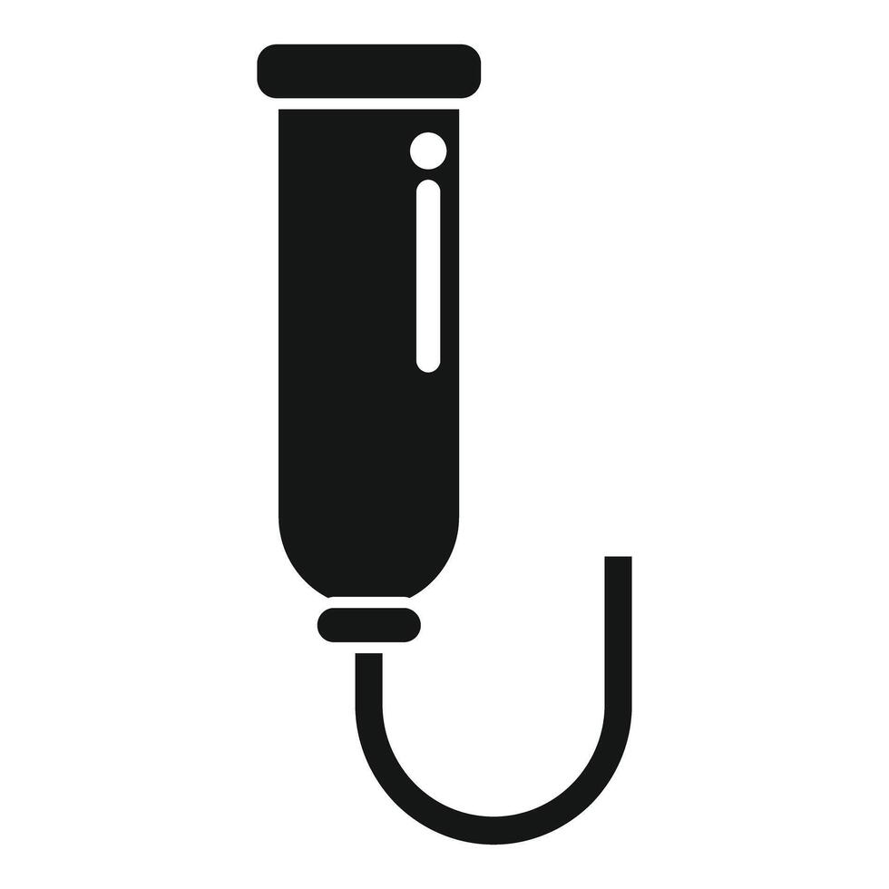 Medical enema procedure showing liquid flowing through tube vector