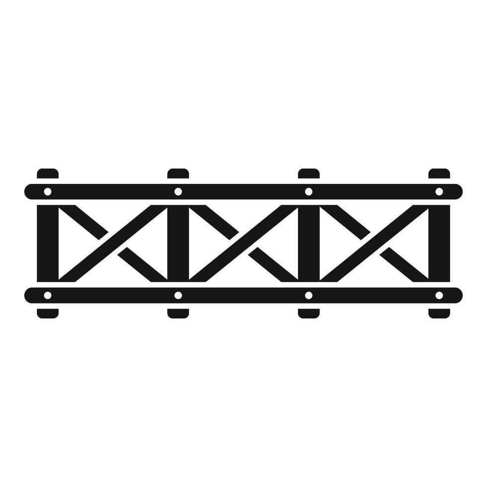 Wooden fence panel with cross planks is protecting area vector