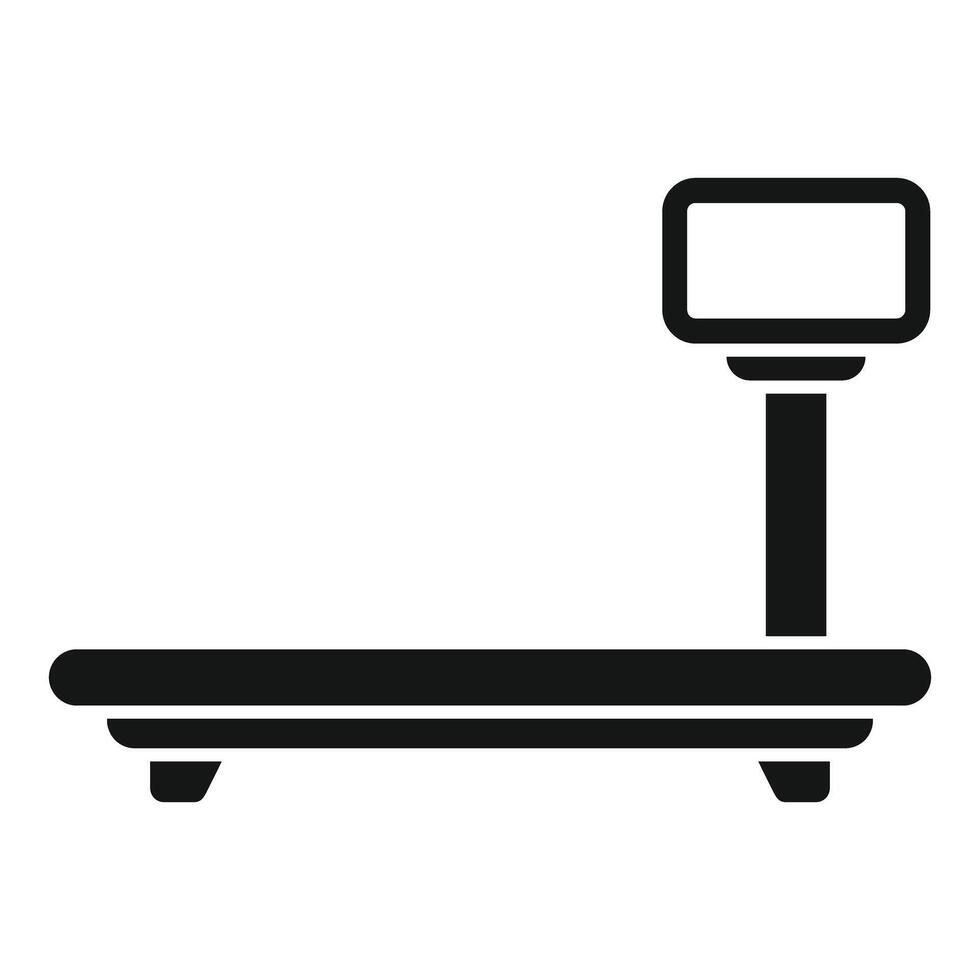 Simple icon of a digital scale used for weighing products in a shop vector